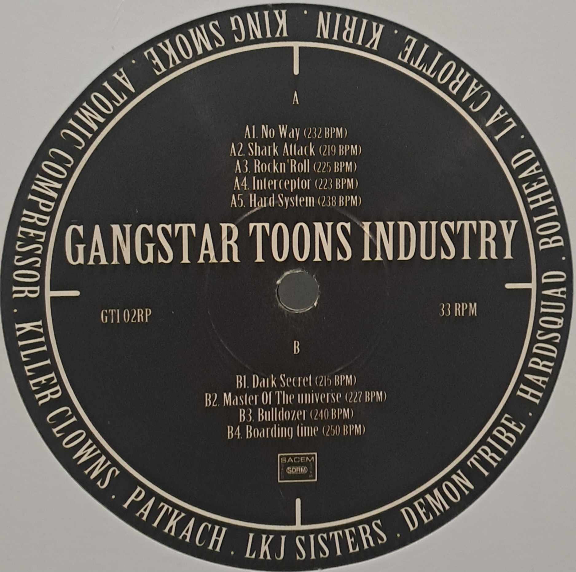 Gangstar Toons Industry 02 RP (double album) - vinyle hardcore
